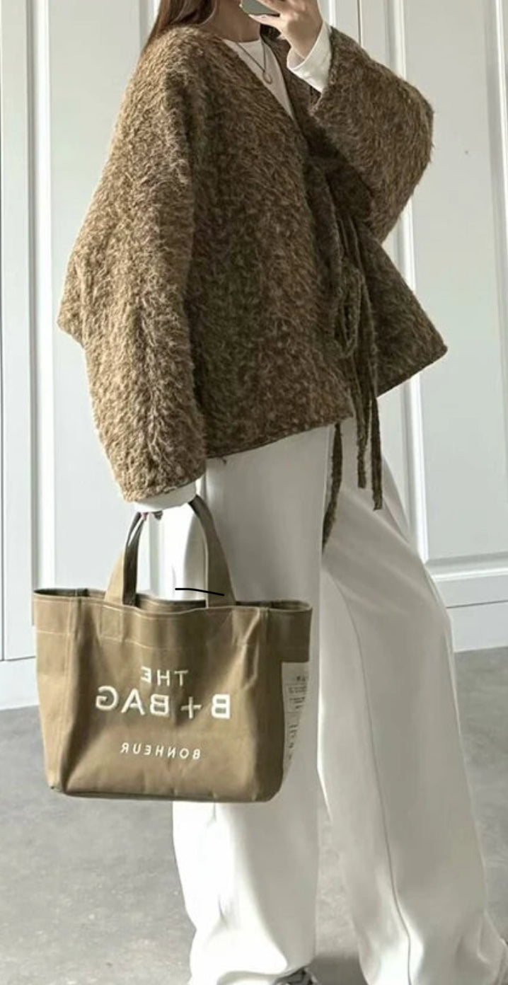 Gemütliche Jacke mit schleifen Details