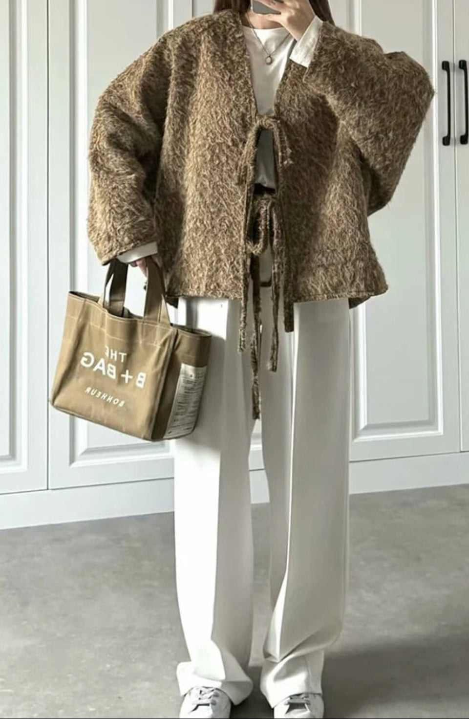 Gemütliche Jacke mit schleifen Details