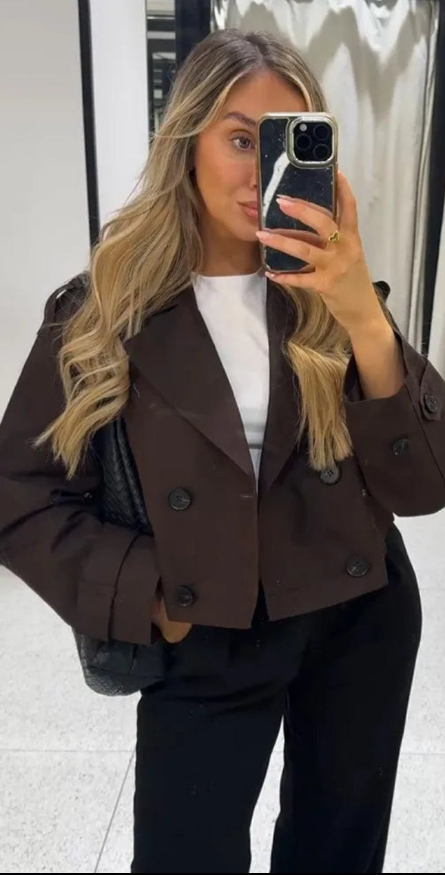 Braun/ khaki Trench Coat Damen