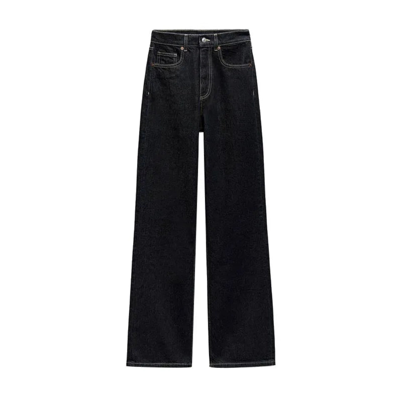 Eleganter Jeans-Anzug mit Gürtel-Jacke