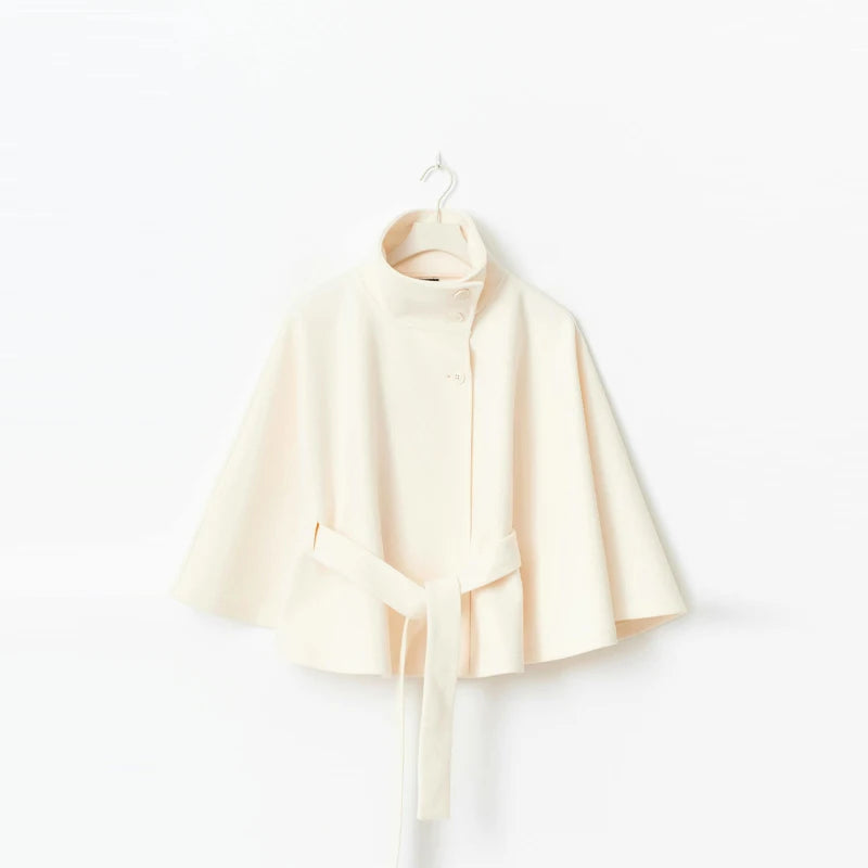Poncho Mantel mit Gürtel Elegant