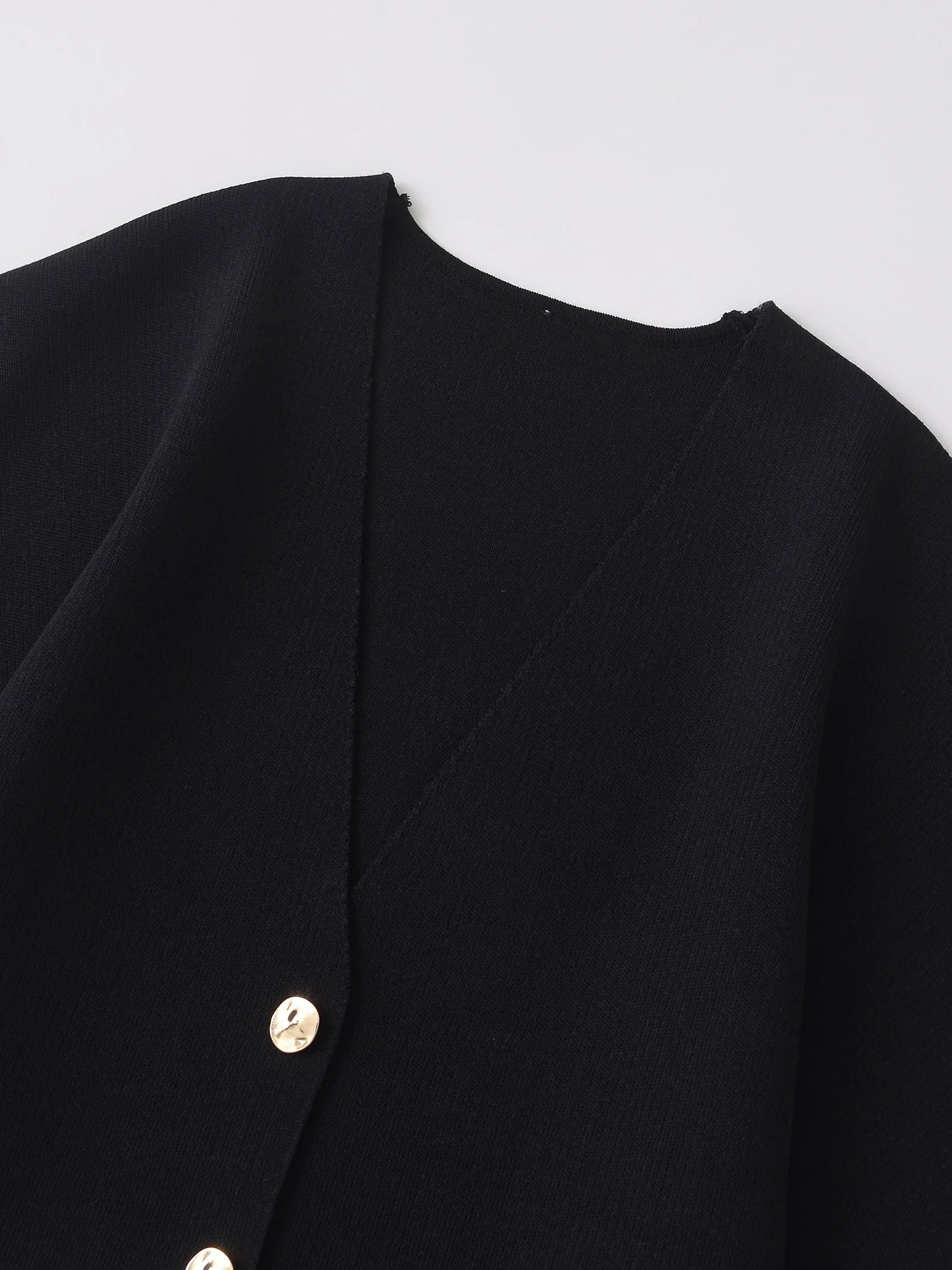 Kurzarm Strickjacke in Crem Farben