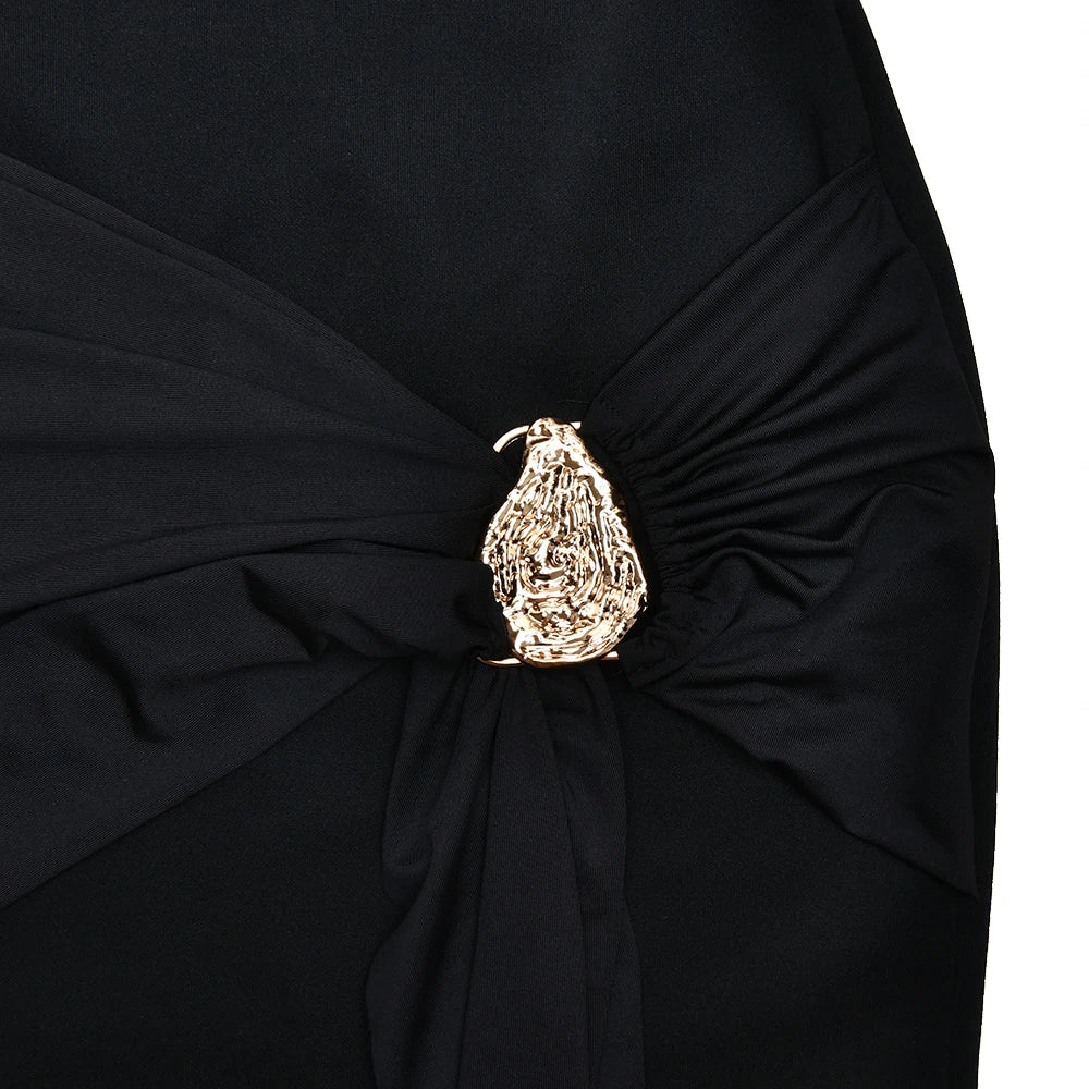 Damen Minikleid mit Schnalle dazu figurbetont