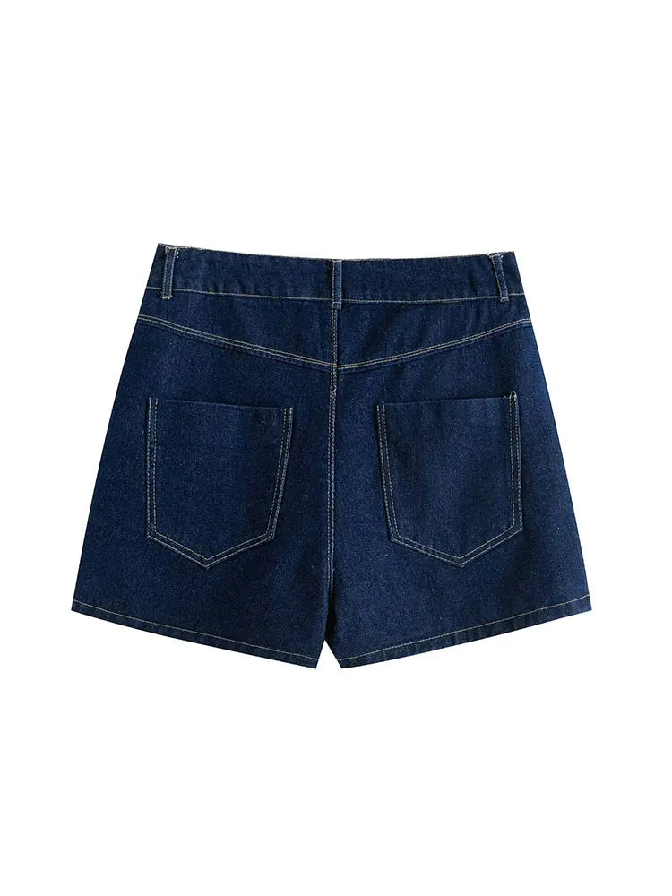 Sommer Damen Casual Sets Mode Mini Röcke Shorts Sets Denim Kurzes Hemd Top
