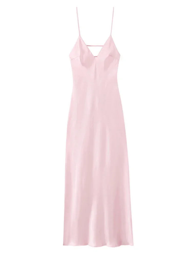 Leuchtendes Satin Sunset-Dress