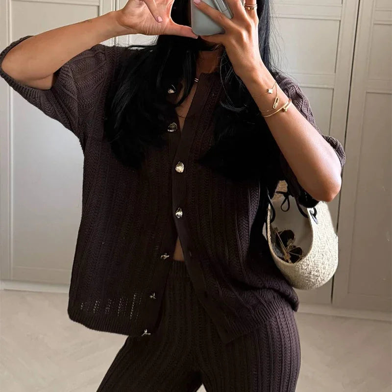 Bequemer Cardigan mit passender Hose