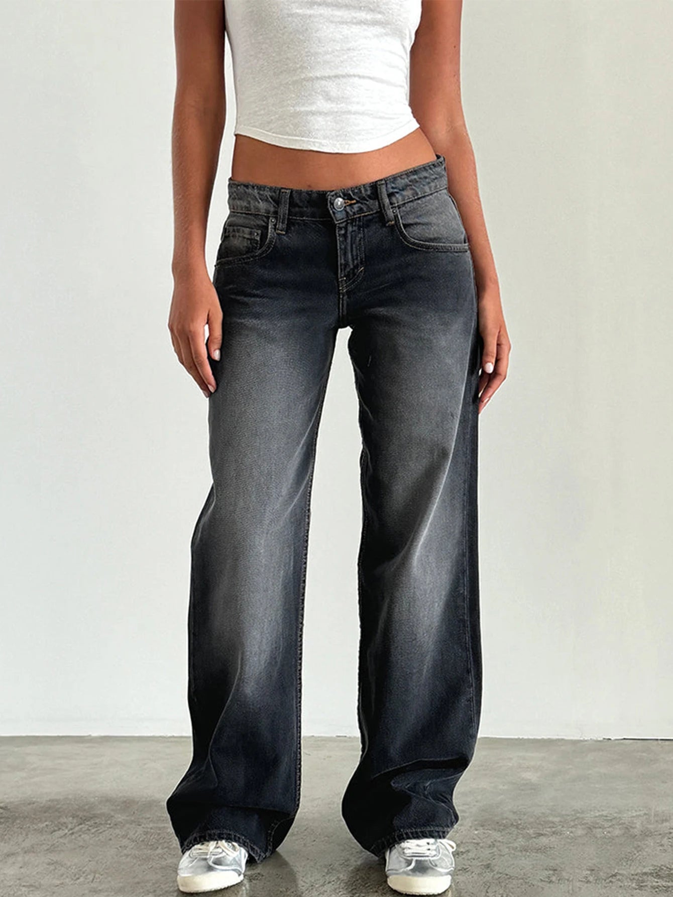 High-Rise Baggy Jeans