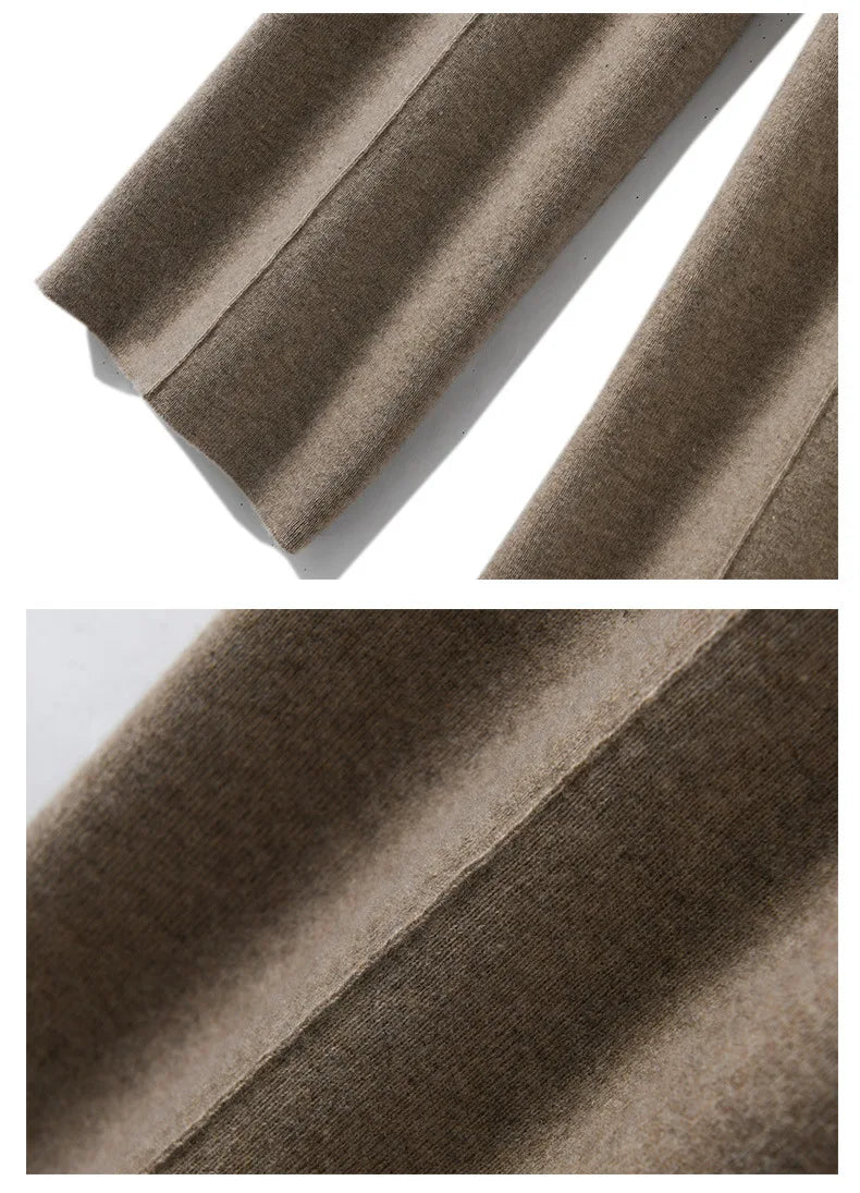 Kaschmir-Komfort: Luxuriöse Wide-Leg Strickhose für stilvolles Lounging