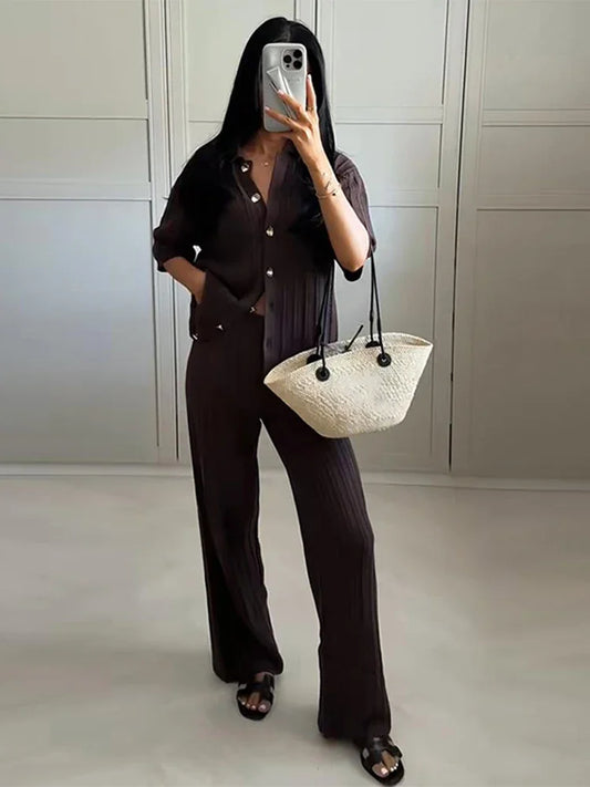 Bequemer Cardigan mit passender Hose