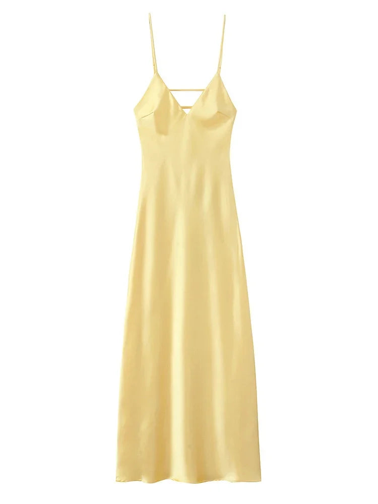 Leuchtendes Satin Sunset-Dress