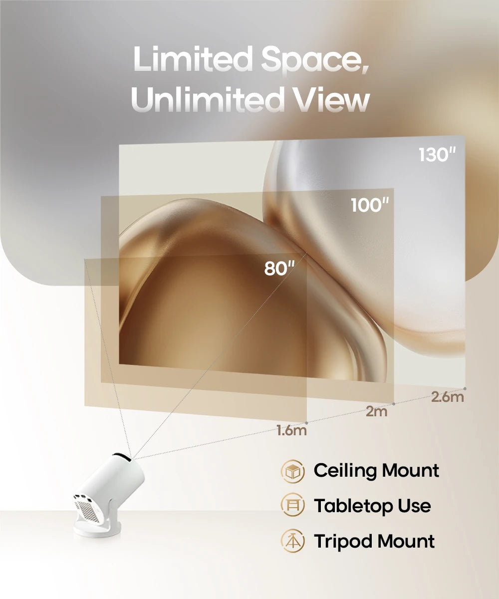 Magcubic HY300 Pro+ 4K Android 11 Mini-Projektor – Tragbares Heimkino mit 290 ANSI, BT5.0 & 180° Drehung!