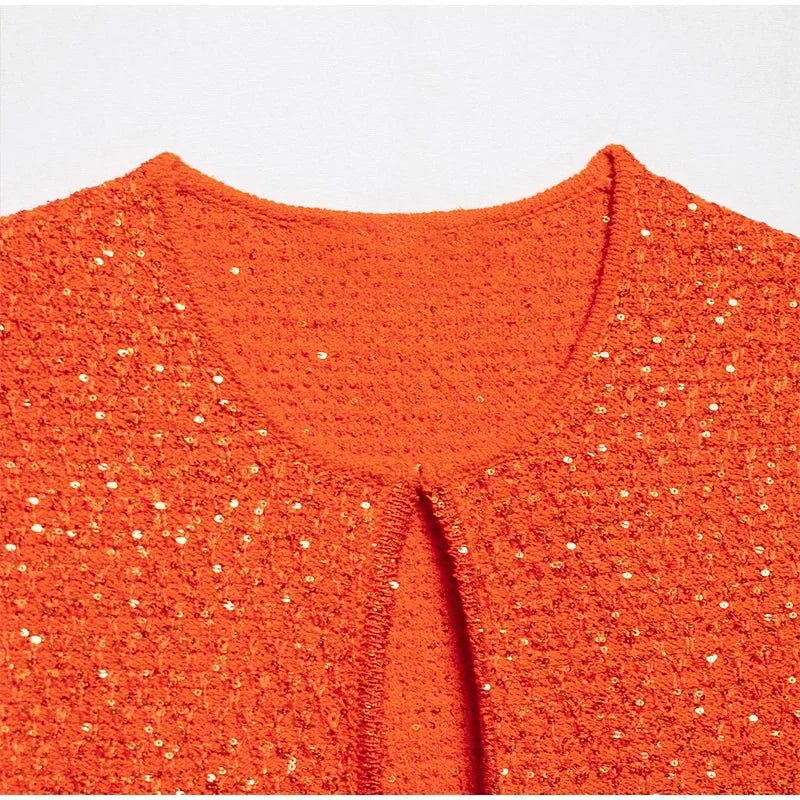 Glitzernde Strickjacke mit vielen Details sehr hochwertig