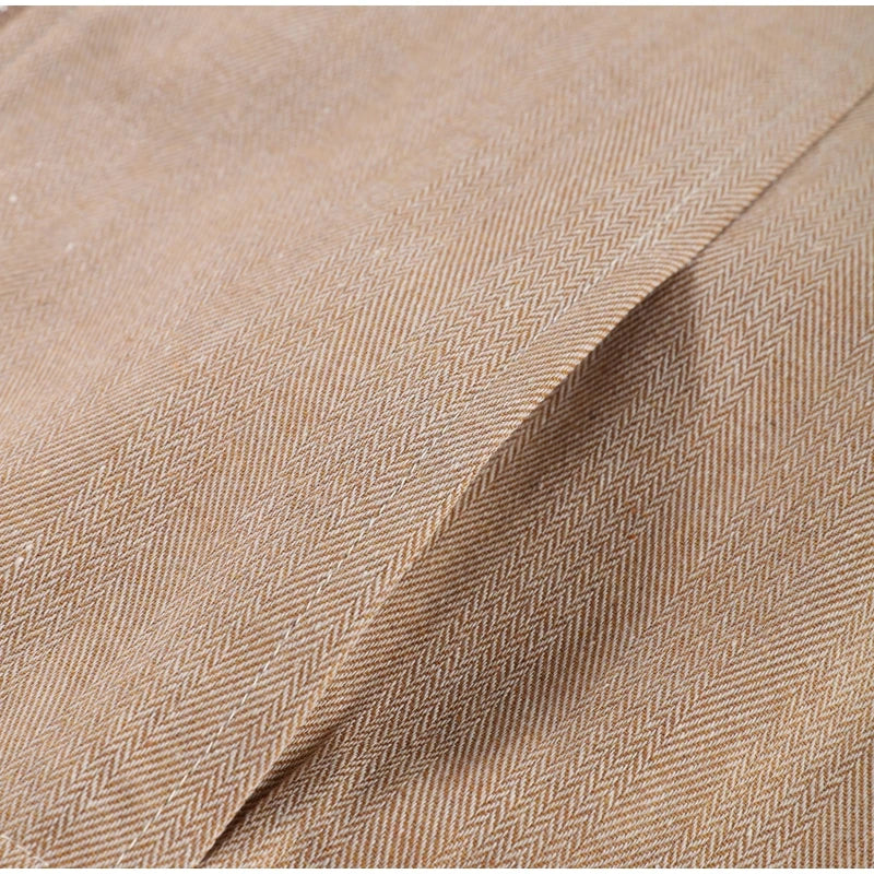 Chic & Crop: Business-Casual Leinen-Zweiteiler in Natur-Beige