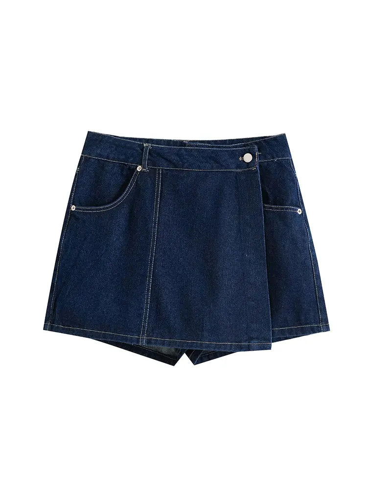 Sommer Damen Casual Sets Mode Mini Röcke Shorts Sets Denim Kurzes Hemd Top