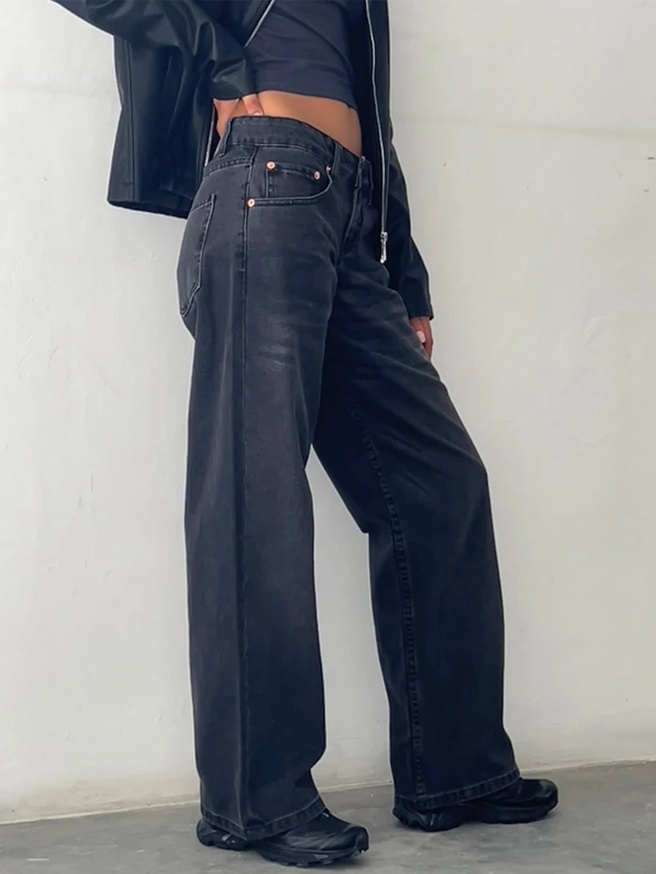 High-Rise Baggy Jeans